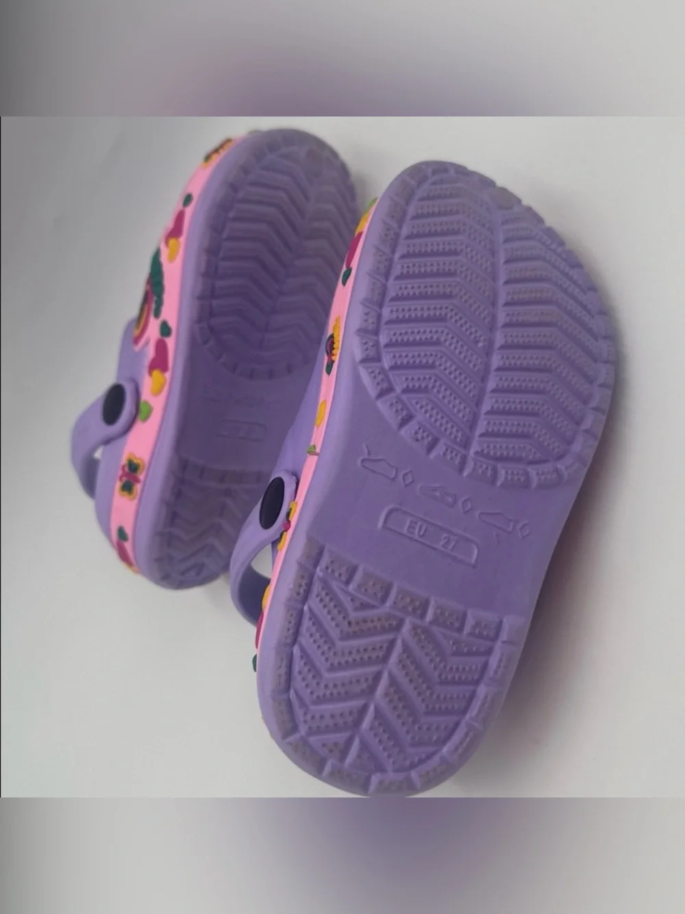 Kids Purple Butterfly Clog Sandals - Brand